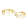Thumbnail Image 1 of Gold Plated Silver Cubic Zirconia Pavé Hoop Earrings