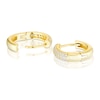 Thumbnail Image 2 of Gold Plated Sterling Silver Cubic Zirconia Pavé Hoop Earrings