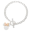 Thumbnail Image 0 of Disney Sterling Silver Minnie Mouse Charm Toggle Bracelet