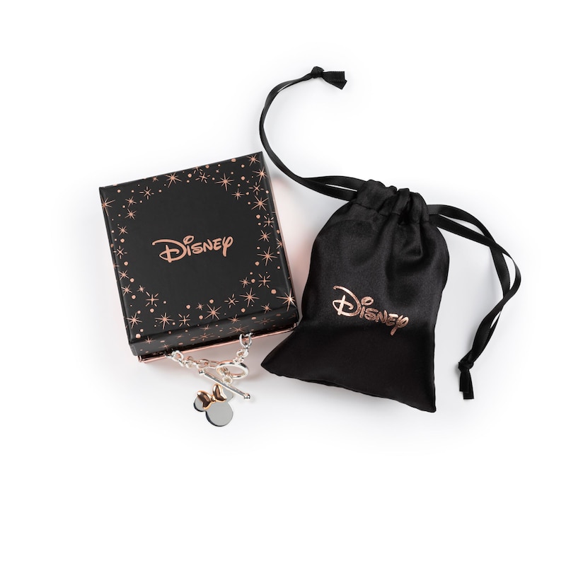 Main Image 3 of Disney Sterling Silver Minnie Mouse Charm Toggle Bracelet