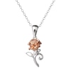 Thumbnail Image 1 of Disney Beauty & The Beast Rose Gold Plated Sterling Silver Rose Pendant