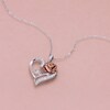 Thumbnail Image 2 of Disney Beauty & The Beast Sterling Silver CZ Heart Pendant