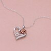 Thumbnail Image 1 of Disney Beauty & The Beast Sterling Silver CZ Heart Pendant