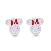 Thumbnail Image 0 of Disney Minnie Mouse Silver & Red Enamel CZ Stud Earrings