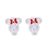 Thumbnail Image 1 of Disney Minnie Mouse Sterling Silver & Red Enamel CZ Stud Earrings