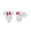 Thumbnail Image 2 of Disney Minnie Mouse Sterling Silver & Red Enamel CZ Stud Earrings