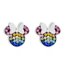 Thumbnail Image 1 of Disney Sterling Silver Rainbow Crystal Minnie Mouse Stud Earrings