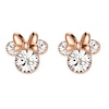 Thumbnail Image 1 of Disney Rose Gold Plated Sterling Silver Crystal Minnie Mouse Earrings