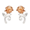 Thumbnail Image 1 of Disney Beauty & The Beast Rose Gold Plated Sterling Silver Earrings