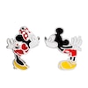 Thumbnail Image 1 of Disney Mickey & Minnie Kiss Sterling Silver & Enamel Stud Earrings
