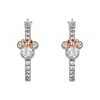 Thumbnail Image 1 of Disney Sterling Silver Crystal Minnie Mouse Hoop Earrings