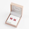 Thumbnail Image 1 of Disney Sterling Silver & Enamel Minnie Bow Stud Earrings