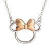 Thumbnail Image 0 of Disney Silver & Rose Gold Plated Minnie Mouse Necklace