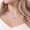 Thumbnail Image 4 of Disney Sterling Silver CZ Pavé Mickey & Minnie Mouse Heart Necklace
