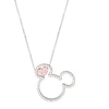 Thumbnail Image 2 of Disney Sterling Silver Pink Crystal Minnie Mouse Pendant