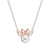 Thumbnail Image 0 of Disney Rose Gold Plated Silver Crystal Minnie Mouse Necklace