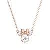 Thumbnail Image 1 of Disney Rose Gold Plated Sterling Silver Crystal Minnie Mouse Necklace
