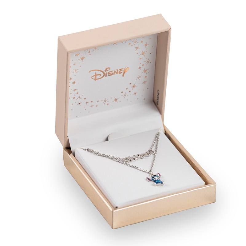 Main Image 2 of Disney Lilo & Stitch Sterling Silver & Enamel Ohana Pendant