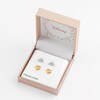 Thumbnail Image 3 of Disney Princess Sterling Silver CZ Crown & Heart Stud Earrings Set