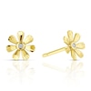 Thumbnail Image 0 of 9ct Yellow Gold Cubic Zirconia Delicate Flower Stud Earrings