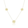 Thumbnail Image 1 of 9ct Yellow Gold Cubic Zirconia Flower Station Necklace