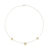 Thumbnail Image 2 of 9ct Yellow Gold Cubic Zirconia Flower Station Necklace