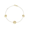 Thumbnail Image 0 of 9ct Yellow Gold Cubic Zirconia Flower Station Bracelet