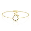 Thumbnail Image 0 of Sterling Silver & 18ct Gold Plated Vermeil MOP Flower Drop Bracelet