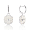 Thumbnail Image 0 of Silver Mother Of Pearl & CZ Double Sided Circle Earrings