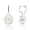 Thumbnail Image 1 of Sterling Silver Mother Of Pearl & CZ Double Sided Circle Earrings