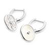 Thumbnail Image 1 of Silver Mother Of Pearl & CZ Double Sided Circle Earrings