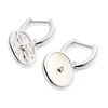 Thumbnail Image 1 of Silver Mother Of Pearl & CZ Double Sided Circle Earrings