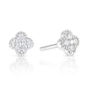 Thumbnail Image 1 of Sterling Silver Cubic Zirconia Clover Stud Earrings
