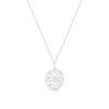 Thumbnail Image 1 of Sterling Silver Mother Of Pearl & CZ Double Sided Circle Necklace