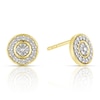 Sterling Silver & 18ct Gold Plated Vermeil 0.20ct Diamond Circle Earrings