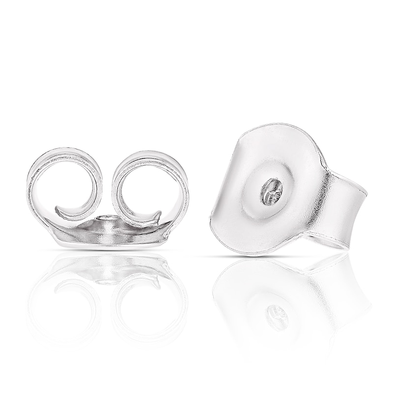 Sterling Silver 0.10ct Diamond Open Clover Stud Earrings