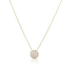 Thumbnail Image 0 of Sterling Silver & 18ct Gold Plated Vermeil 0.10ct Diamond Circle Pendant