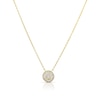 Thumbnail Image 1 of Sterling Silver & 18ct Gold Plated Vermeil 0.10ct Diamond Circle Pendant