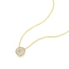 Thumbnail Image 1 of Sterling Silver & 18ct Gold Plated Vermeil 0.10ct Diamond Circle Pendant
