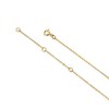 Thumbnail Image 3 of Sterling Silver & 18ct Gold Plated Vermeil 0.10ct Diamond Circle Pendant