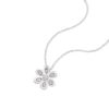 Thumbnail Image 2 of Sterling Silver 0.08ct Diamond Flower Pendant