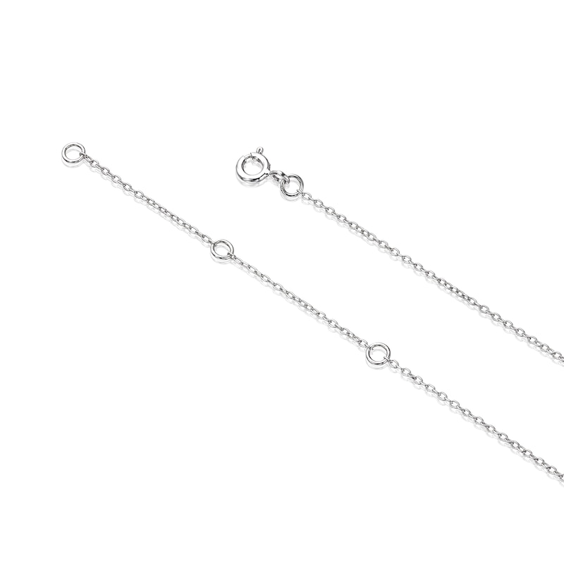 Main Image 3 of Sterling Silver 0.08ct Diamond Flower Pendant