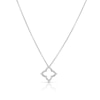 Thumbnail Image 1 of Sterling Silver 0.08ct Diamond Clover Pendant