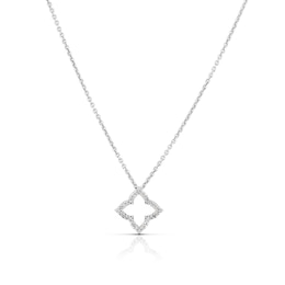 Sterling Silver 0.08ct Diamond Clover Pendant
