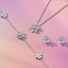 Thumbnail Image 3 of Sterling Silver 0.08ct Diamond Flower Bracelet