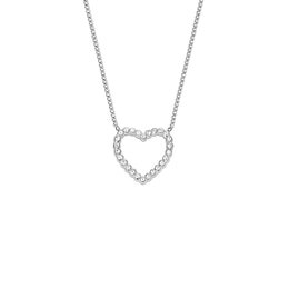 Fossil Sadie Open Hearted Stainless Steel Chain Necklace