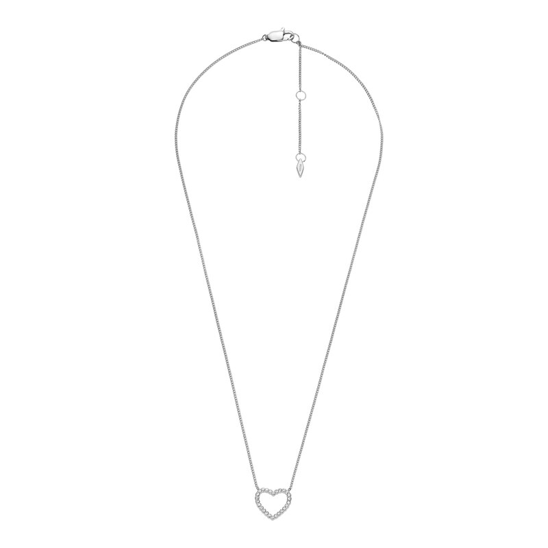 Main Image 4 of Fossil Sadie Open Hearted Stainless Steel Chain Necklace