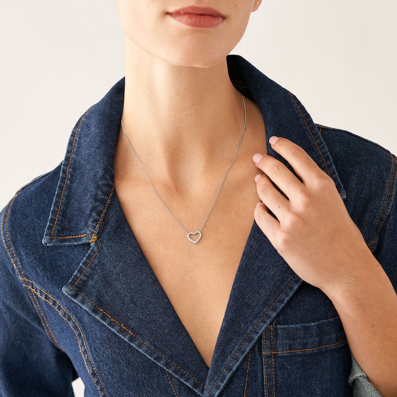 Main Image 5 of Fossil Sadie Open Hearted Stainless Steel Chain Necklace