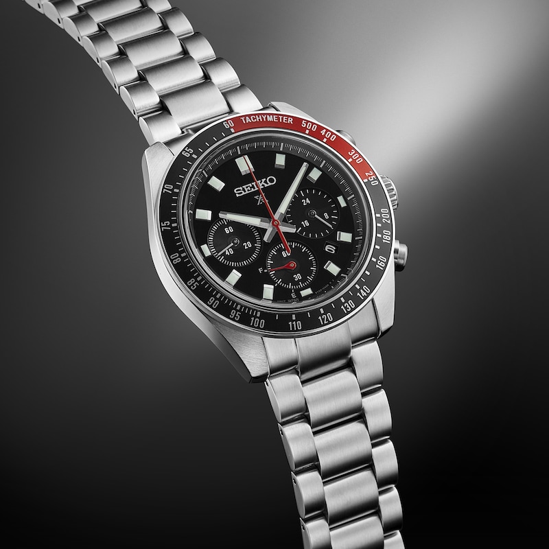 Main Image 3 of Seiko Speedtimer Go Large Solar Chronograph Bracelet Watch
