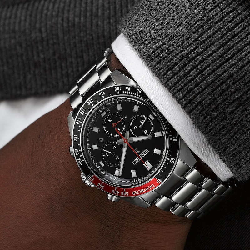 Main Image 6 of Seiko Speedtimer Go Large Solar Chronograph Bracelet Watch